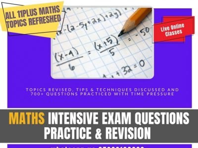 11+ Intensive Exam Questions Practice & Revision Maths YR5 (8 lessons)